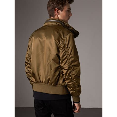 burberry fur bomber jacket|burberry nylon bomber jacket.